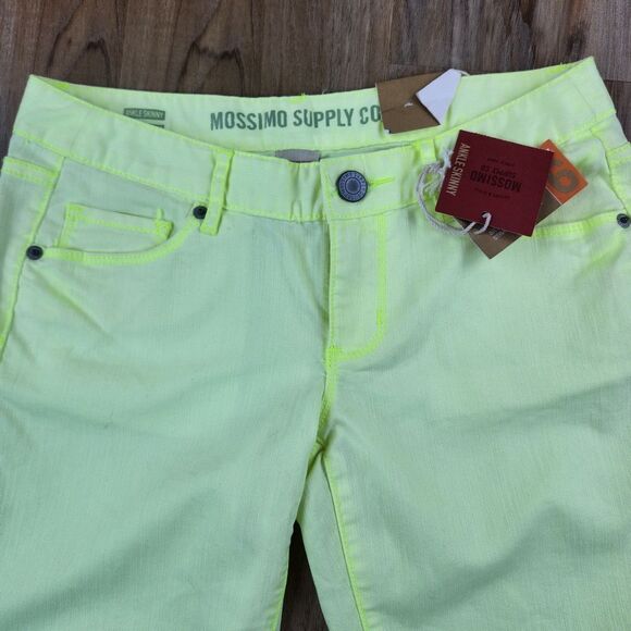 ☔️🔸️NWT Mossimo Neon Yellow Ankle Skinny Jeans Size 7 - Picture 6 of 12
